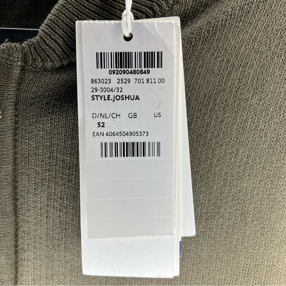 NWT BRAX Joshua The Knitted Sweater Organic Cotton Cardigan Olive Green Large - Picture 7 of 7